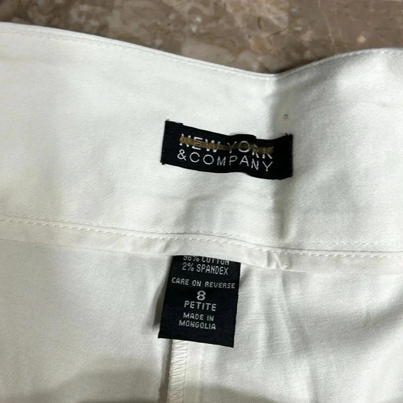 New York & Co pants ,white thicker classic straight, size 8 P  and sz  6P & 10P, - Picture 9 of 16